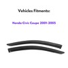 Immortal Group IG Window Visor for Honda Civic Coupe 2001-2005,