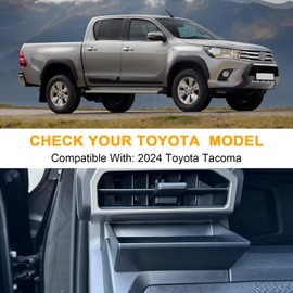 BESTAOO Car Storage Organizer for Toyota Tacoma, Driver Side Air Vent Storage Box Compatible with 2024 2025 Tacoma, Left Air Vent Storage Compartment, Functional & Stylish Car Interior Accessory