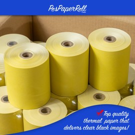 3-1/8" x 230' Colored Thermal Paper Rolls (Yellow)