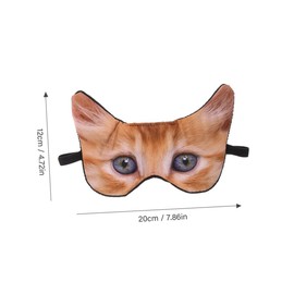 BESPORTBLE 2Pcs Cartoon Animal Eye Mask Realistic Cat Design Comfortable Shade for Sleeping Travel Nap Lightweight Blindfold for Better