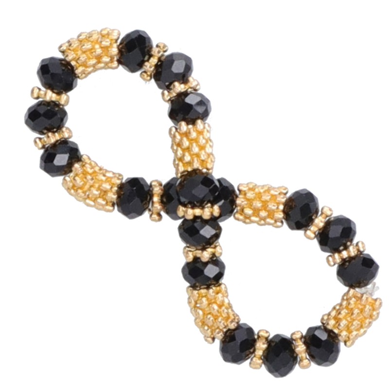 6pcs Beaded Bracelet Shiny Crystal Simple Style Women Girl Jewelry