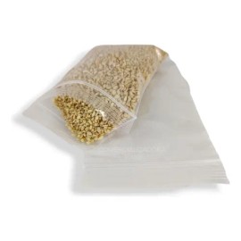 100 Bolsas Cierre Hermtico Zipper Transparentes 7x10cm Bio                                                                                            