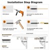 Shelf Brackets 8 Inch 4PCS Heavy Duty White Wall Bracket