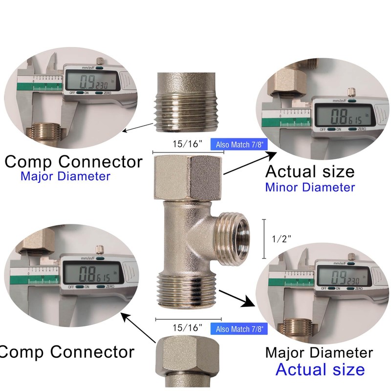 Bidet T Adapter - T Valve Adapter for Bidet, Made