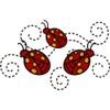 CafePress Ladybugs Square Sticker 3 X 3 Square Bumper Sticker