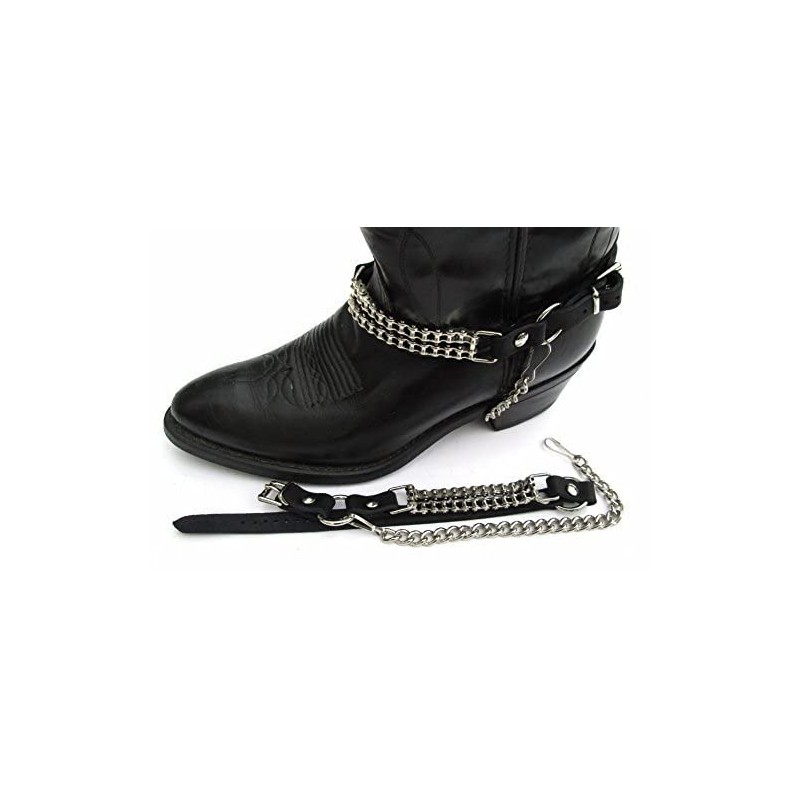 Dangerous Threads Biker Boots Boot Chains Black Topgrain Cowhide Leather