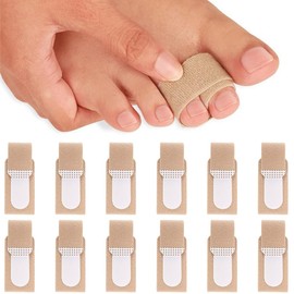 AFCJLTO 12 Stück Hammerzehenschienenverband, Hammerzehenkorrektor, Zehentrenner, Zehenschiene,Zehenkorrektor, Zehenschiene zu korrigieren Hammerzehe, Gekrümmte Zehen, Uberlappende Zehen(L)