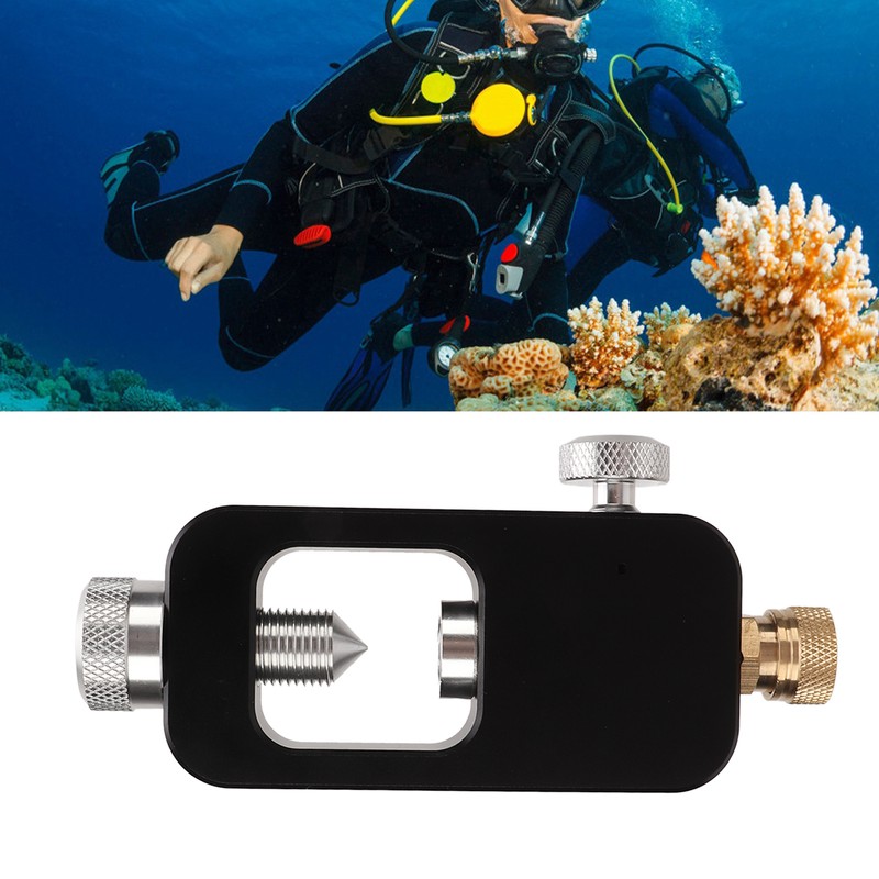 Aluminium Alloy Diving Oxygen Cylinder Refill Adapter Black Anti Rust