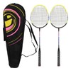 1 Pair Green Badminton Racket Set Fashionable Lightweight Comfortable Grip