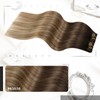 Moresoo Hair Extensions for Women Clip in Human Hair Ombre