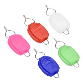 PATIKIL 10pcs Fishing Line Holder Bait Reel Fishing Line Holder Clip Buckle Stopper Line Keeper Red Pink Green Blue White
