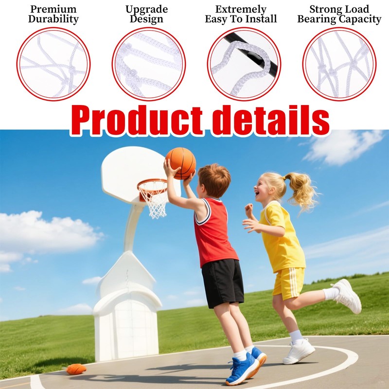 8 Pcs Mini Basketball Nets Replacement for 8"-10.25" Basketball Rims