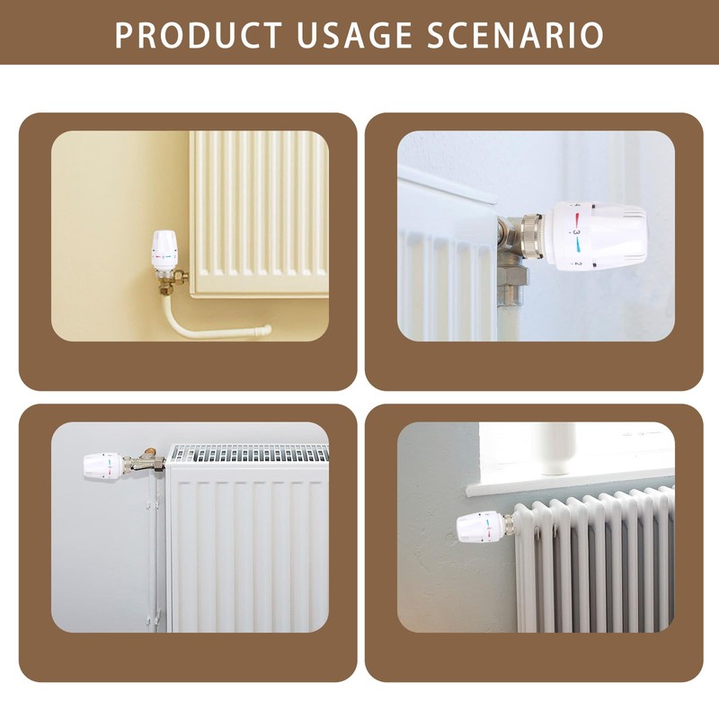 2 Pcs Radiator Valve Thermostatic, Radiator Thermostat Valve Head for