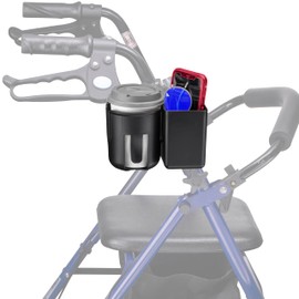 Universal Walker Cup & Storage Box Holder – Versatile, Sturdy, and Easy to Install for On-The-Go Convenience