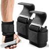 Weight Lifting Hooks Wrist Padding Pair of Straps 8 mm