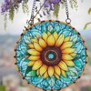 Sun Catchers, Sunflower Stained Glass Window Hangings, Sun Catchers for