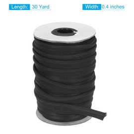 MECCANIXITY Piping Cord Trim 30 Yards 1/2 Inch Piping Tape for Sewing DIY Crafting Fabric Edge Trim Black
