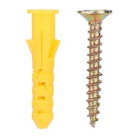 Plastic Expansion Wall Screw Plug Screw Fixings + Self-Tapping Screws Fastener Hardware Kit(Φ6mm×50)