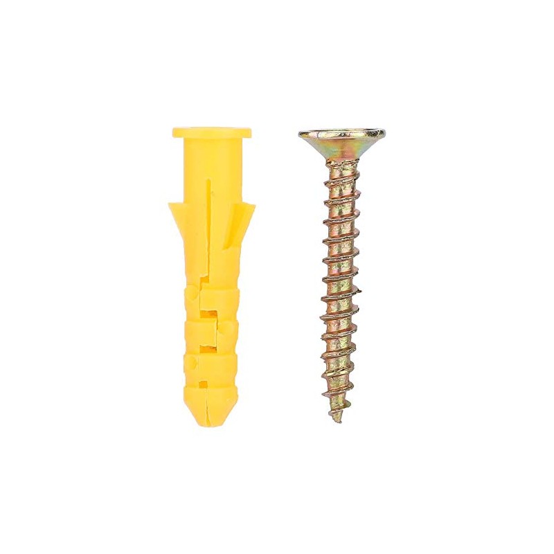 Plastic Expansion Wall Screw Plug Screw Fixings + Self-Tapping Screws