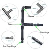 Soaker Hose Accessory, Garden Hose Fittings Kit for 1/2" Tubing,