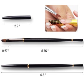 SILPECWEE 1Pc Acrylic Nail Art Brush Mermaid Design UV Gel Builder Nail Drawing Pen Poly Extension Gel Brush Manicure Salon Accessories