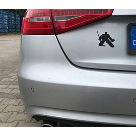 Steel Sticker Ice Hockey Goalkeeper I Black