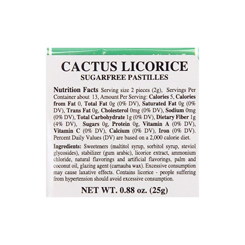 12-Pack Lakerol Licorice Sugar Free Pastilles Stevia (12-Pack Cactus)