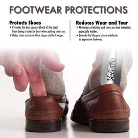 Velette Metal Shoehorn - 2 Pack 7.5" Long Shoe Horn, Travel Shoe Horn for Kids, Men & Women - Shoes Helper, Spoon, Travel Size Shoehorn for Boots, Shoes, Sneakers, Heels and More