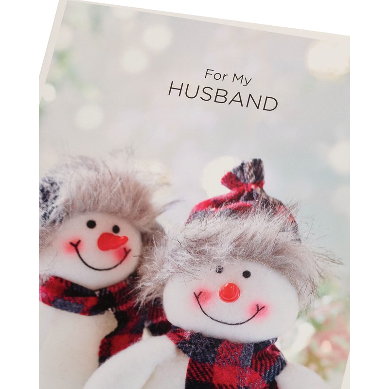 UK Greetings Christmas Card for Husband - Snowman Design