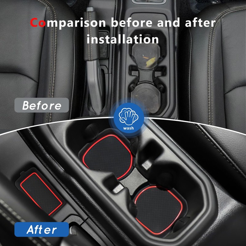 Auovo Auto Cup Holder Inserts Coaster Fit for 2020-2026 Wrangler
