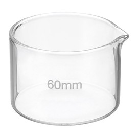 PATIKIL 50ml Crystallizing Dish, Borosilicate Glass Crystallizing Dished with Spout Flat Bottom Lab Dish Evaporation Dishes Transparent for Laboratory Kitchen Science Classroom