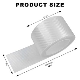 VIVIIHOO Car Door Sill Protector 7 cm x 10 m Carbon Fibre Sticker Universal Protective Film for Car Door Edge Protection