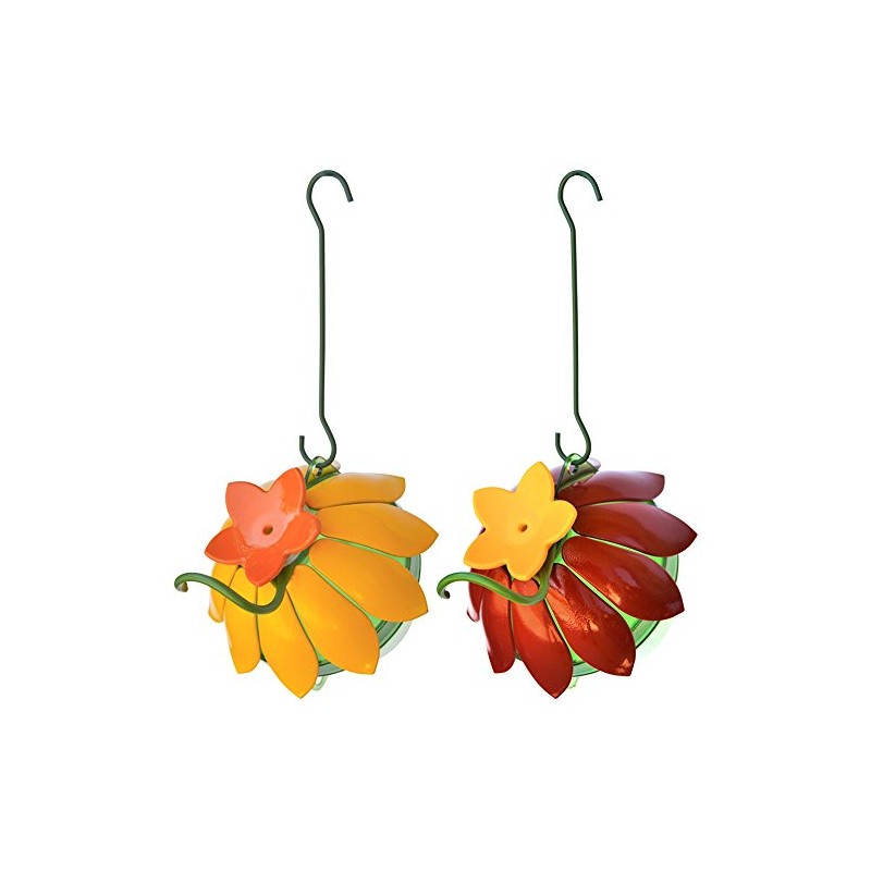 Wild Wings WWSFHF5 So Real Single Flower Hummingbird Feeder, Red/Yellow
