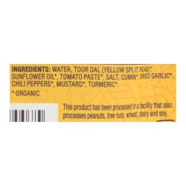 UD_Tasty Bite Organic Spicy Tomato and Red Chili Curry Case of 6-10 Ounces Green Lentils and Chana Dal Bulk Dried Food