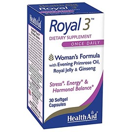 HealthAid Royal 3, with Evening Primrose Oil, Royal Jelly, Ginseng, Once Daily, 30 Capsules