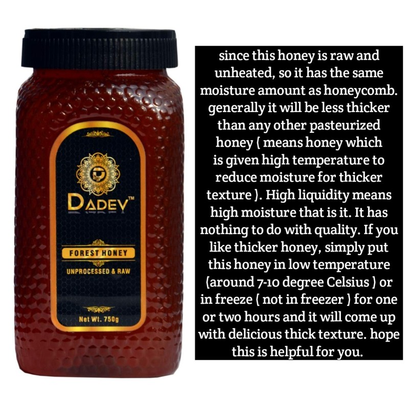 DADEV Unfiltered and Raw Honey-(26.4 Oz) 100% Pure Raw Honey,
