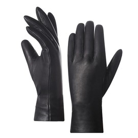 Harssidanzar ladies Italian sheepskin leather gloves - l