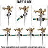 Biswing 2 Pack Impact Sprinklers with Stand (Spike), Heavy Duty