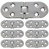 Highdecora 180-Degree Stainless Steel Flip Door Hinges, 30mm x 80mm,