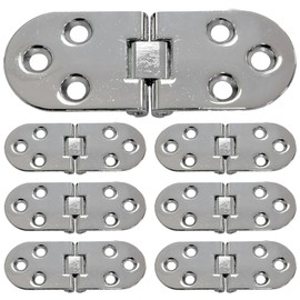Highdecora 180-Degree Stainless Steel Flip Door Hinges, 30mm x 80mm, Counter Flap Hinges for Wooden Box, Cabinet (12)