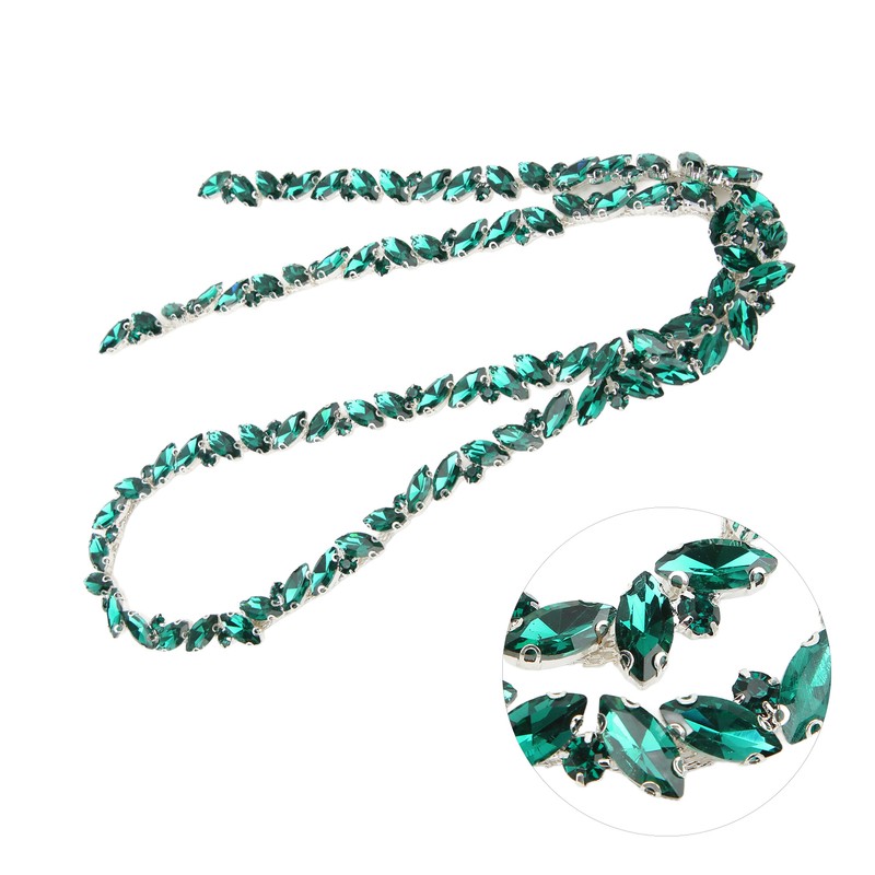 Glass Claw Chain High Hardness Color Single Row Rhinestone Strips