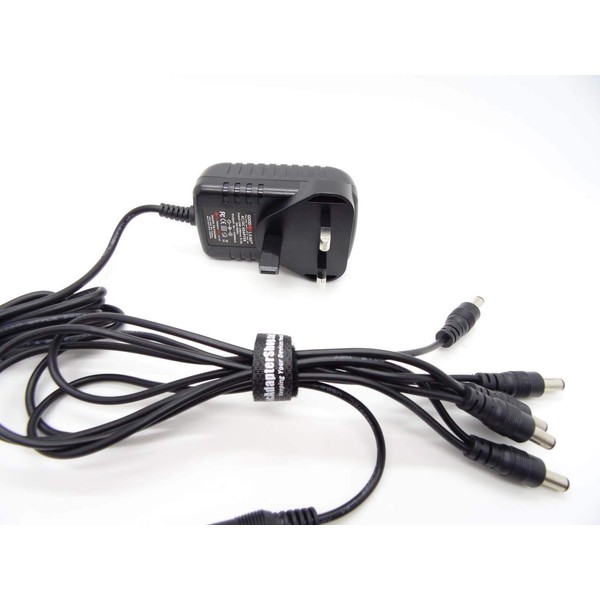 9 Volt AC-DC Switching Adaptor + 5 Way Chain For
