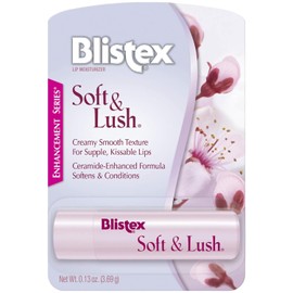 Blistex Bálsamo labial Blistex Soft & Lush, SPF 15, 0,13 onzas, Paquete de 4