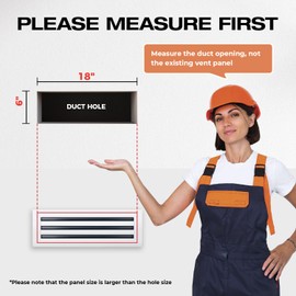 FA-STAR Clean Modern AC Vent Cover 18 x 6 (Duct Opening Cutout) - Decorative White Air Vent - Standard Linear Slot Diffuser - Register Grille for Ceiling, Walls & Floors - All Aluminium