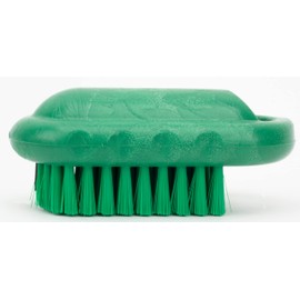 SPARTA Nail Scrub Brush Commercial-Grade, Heavy-Duty Hand and Fingernail Brush with Stiff Bristles for Gardeners, Mechanics, And Foodservice Personnel, Plastic, 5 Inches, Green