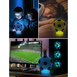 Magiclux Magiclux Football Night Light, Football Toy for Boys, 3D Lamp with 16 Colors Changing and Remote Control, Fun Men's gadget gift ideas, gift for kids girls boys