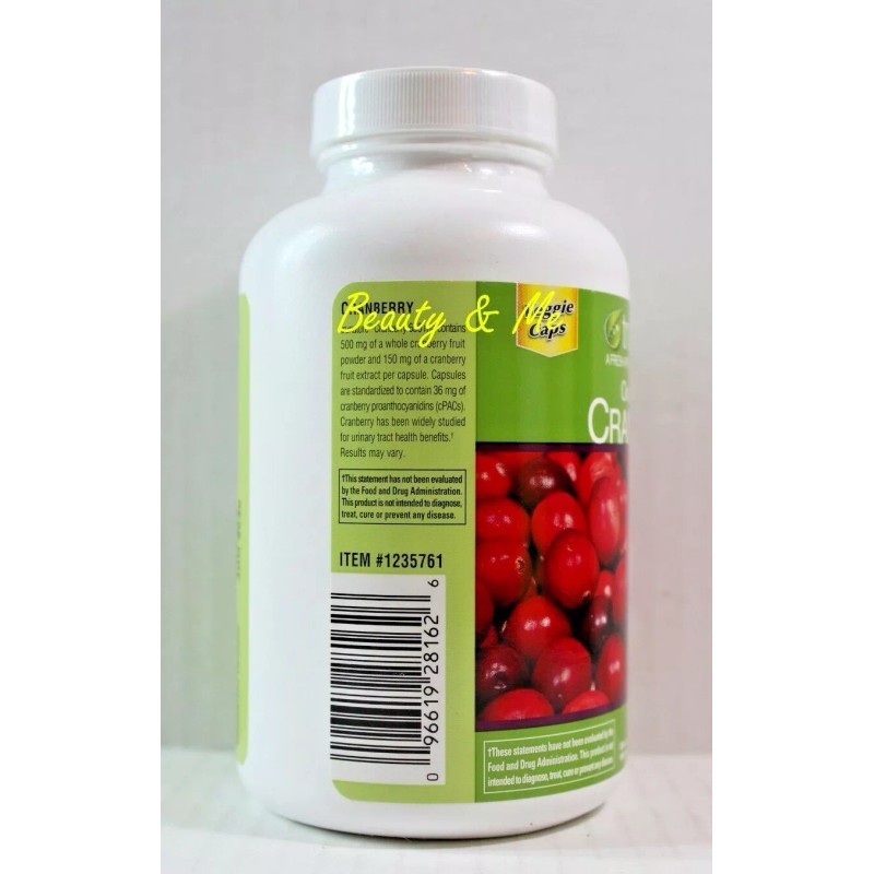 trunature CRANBERRY 650mg, 140 Capsules ** Maintain Healthy Urinary Tract