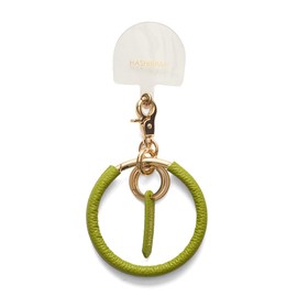 [ハシバミ] キーチェーン レザー大丸ナスカンスマホリング ピスタチオ FREE