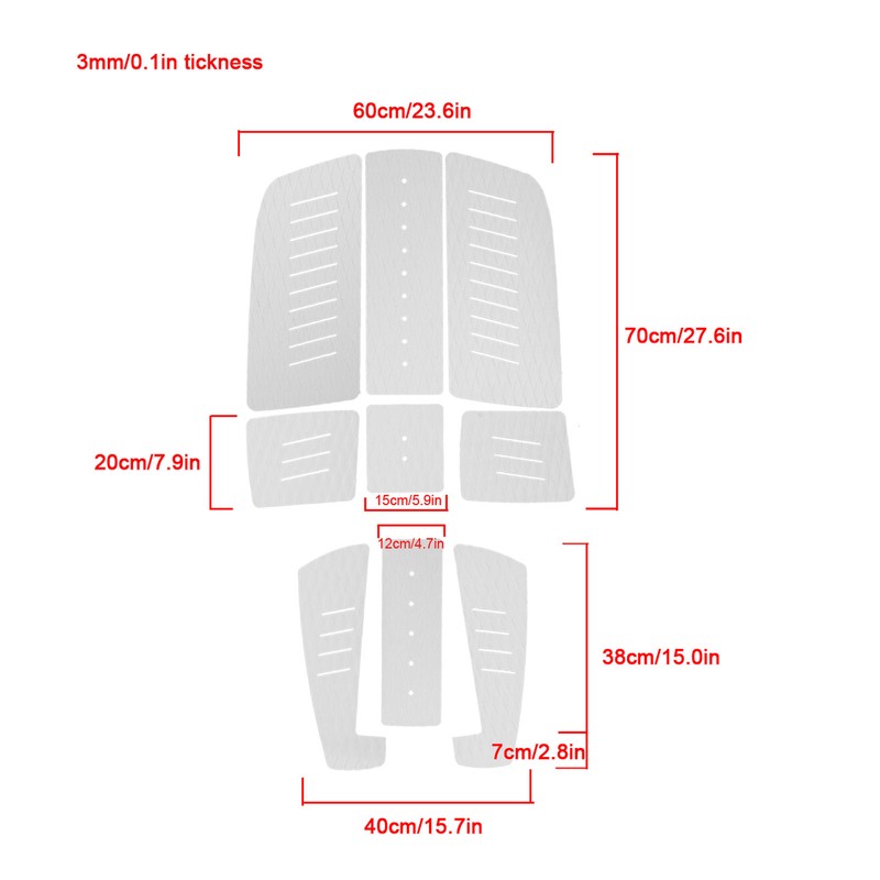 EVA Deck Traction Pad Nonslip Surfboard Mat Surf Tail Pad