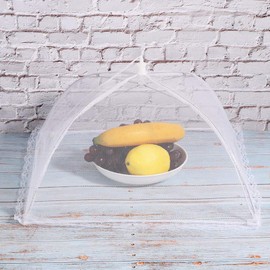Food Cover, Foldable Household Food Umbrella Washable Mesh Food Cover Anti Fly Net Tent Kitchen Appliances
